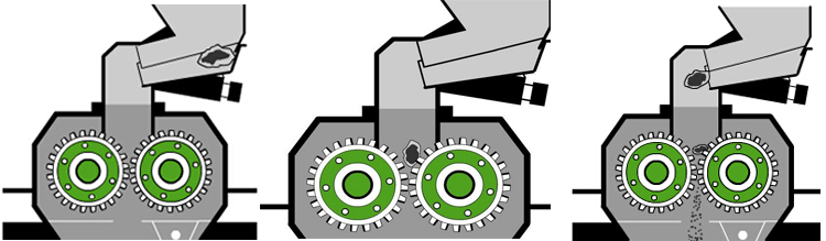 双齿辊破碎机工作原理