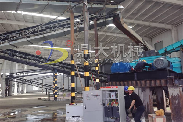 对辊破碎机安装现场